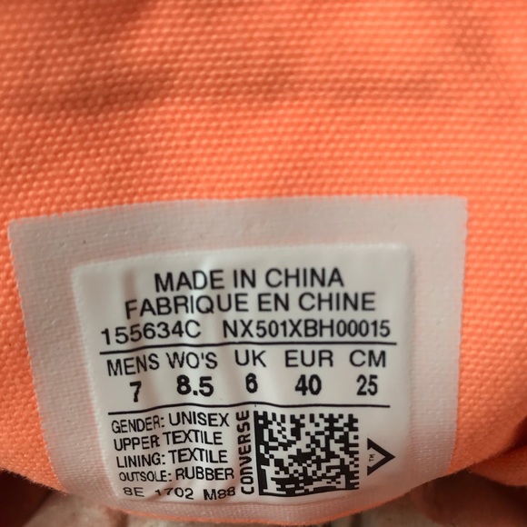 NWT Converse JP Open Textile Orange🍊Fog W AUTHENT - Picture 8 of 8